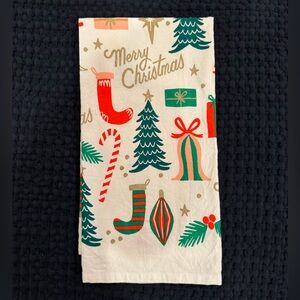 Anthropologie “Merry Christmas” Tea Towel
